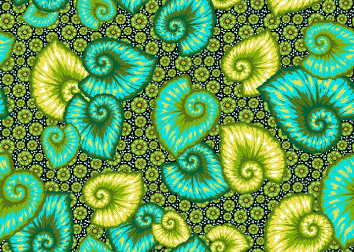 Baumwolle Patchwork - Odile Bailloeul - Tropicalism - Begonia Green